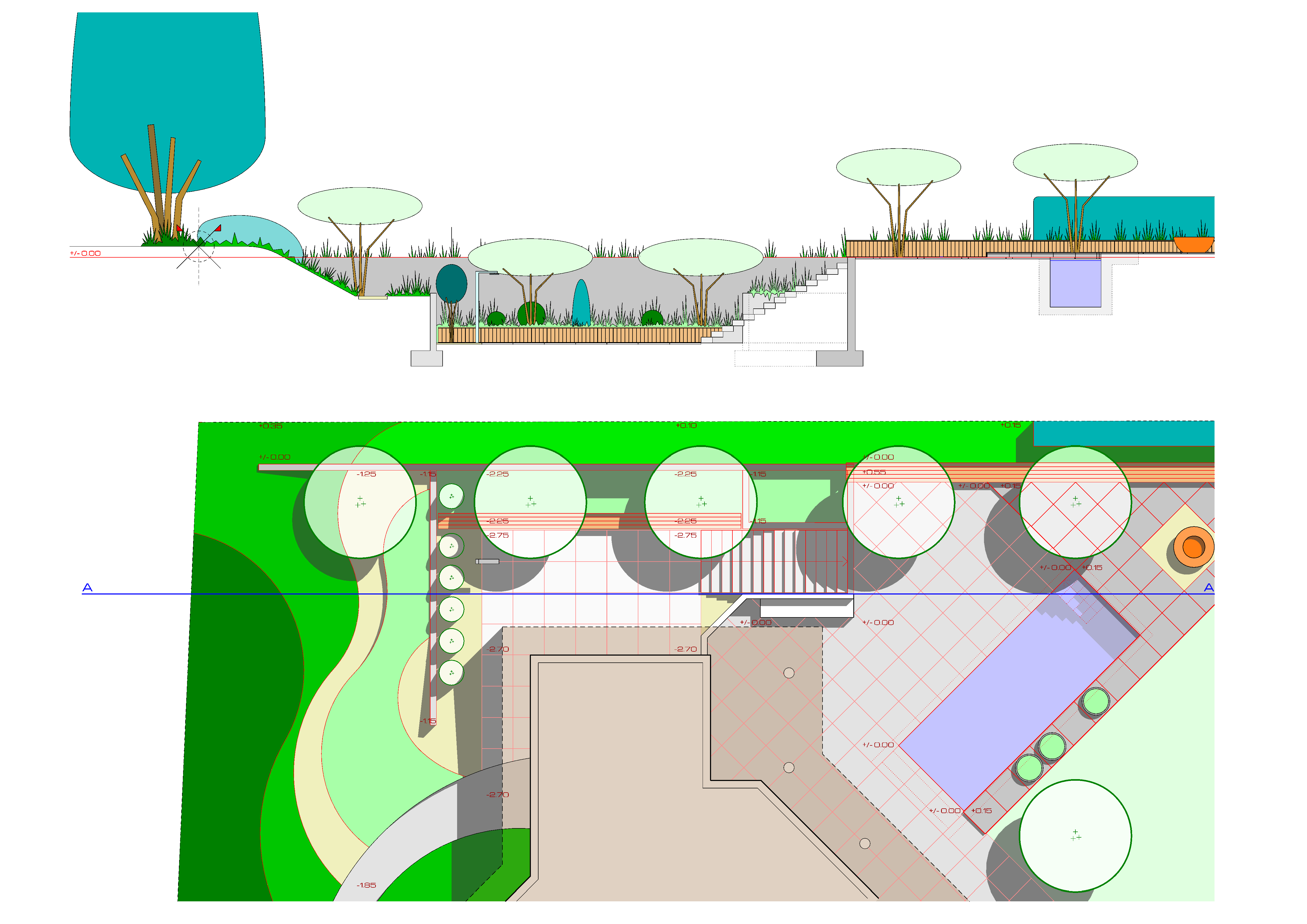 Poollandschaft mit Naturstein